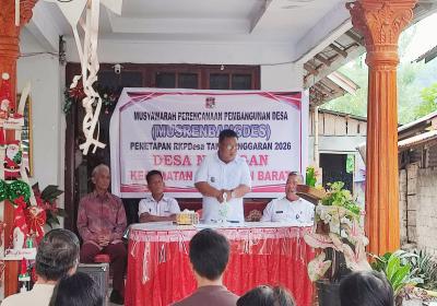 Hadiri Musrenbang RKP Desa Noongan, Camat Donald Lumingkewas Dorong Pembangunan di Segala Bidang