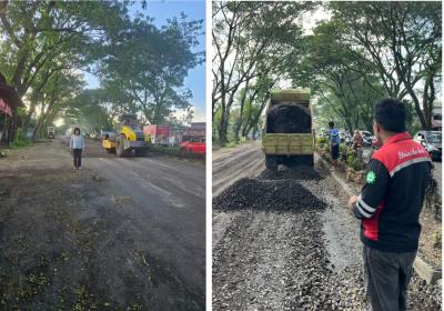 Jawab Aspirasi Warga, Ruas Jalan Ir Soekarno Diperbaiki Pemprov Sulut