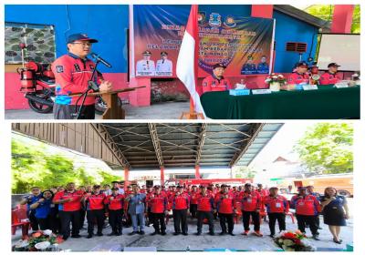 Walikota Pimpin Pengukuhan 40 Relawan Pemadam Kebakaran Manado