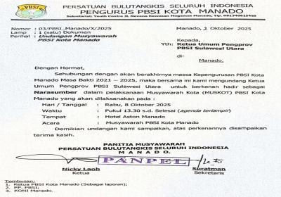 Panitia Muskot PBSI Manado Jelaskan Proses Pemilihan Pasca Mahmud Turuis Kembali Memimpin