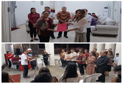 Ketum LPPD Manado Merry Sualang-Mawardi Serahkan SK Tim Kerja Pesparawi 2026 di Manokwari, Ini Mereka 
