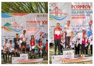 Sprint Cabor Arung Jeram Tuntas Minahasa Raih Emas Putra-Putra